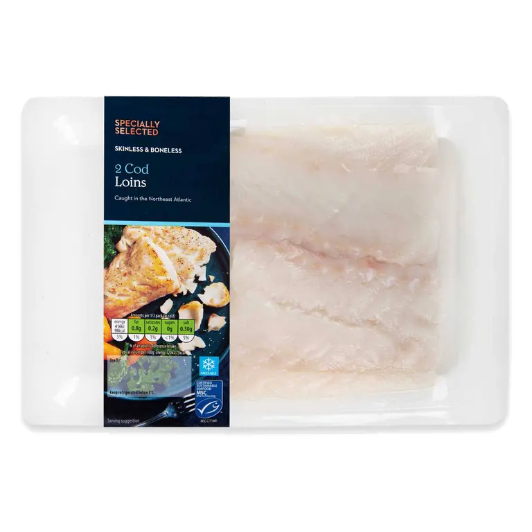 Skinless & Boneless Cod Loins 2 Pack