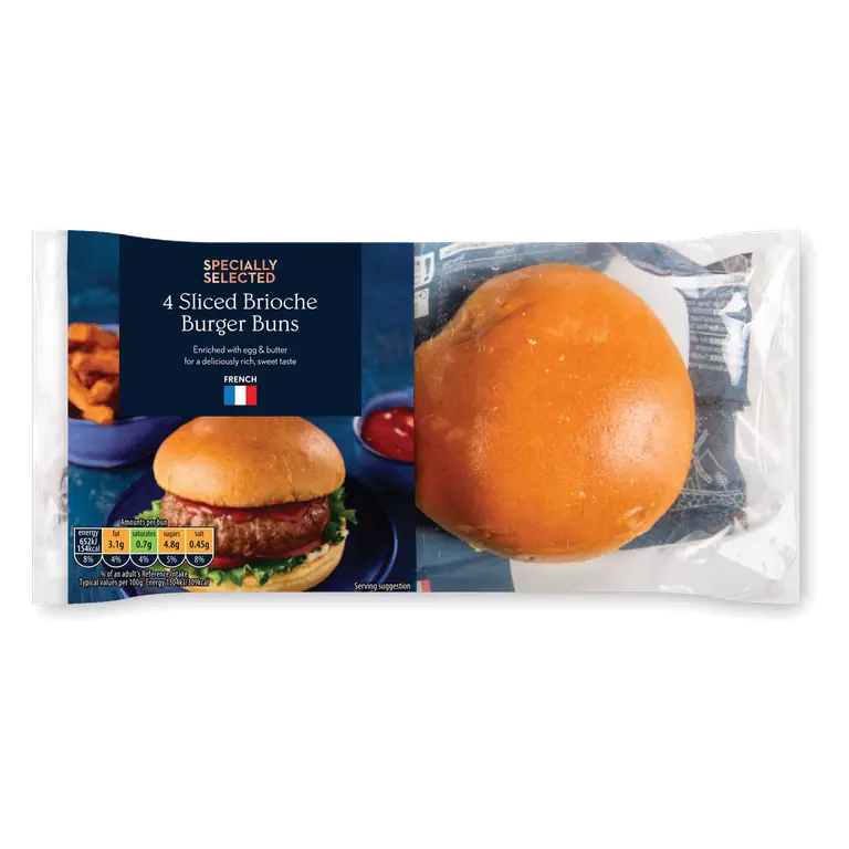 Sliced Brioche Burger Buns