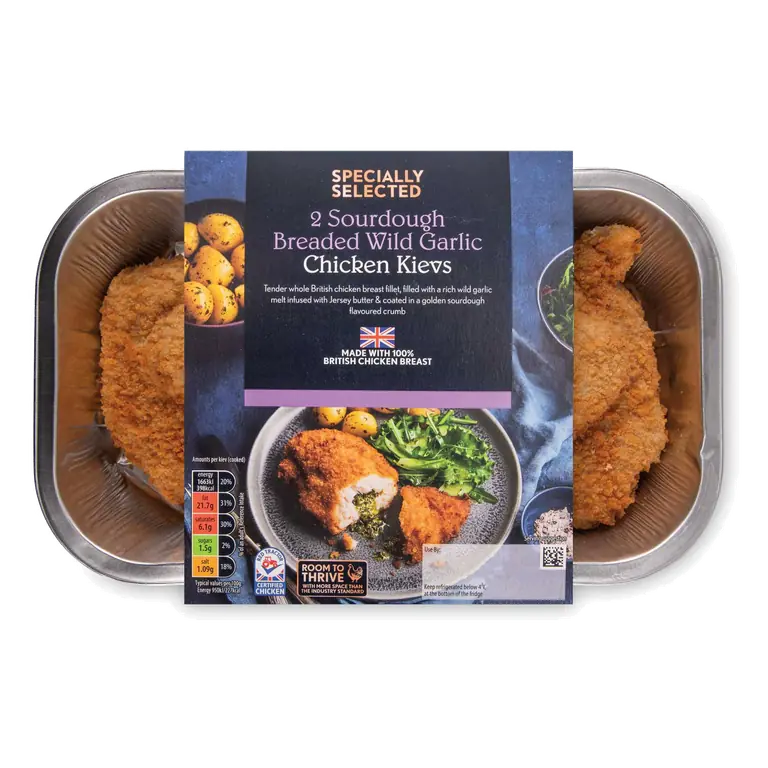 Sourdough Breaded Wild Garlic & Jersey Butter Chicken Kievs 2 Pack