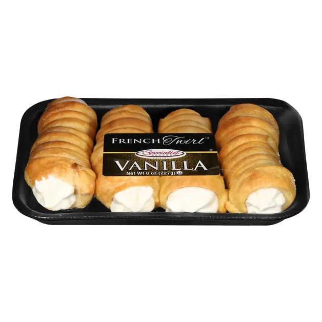 Vanilla Creme Filled French Twirls - 4 ct