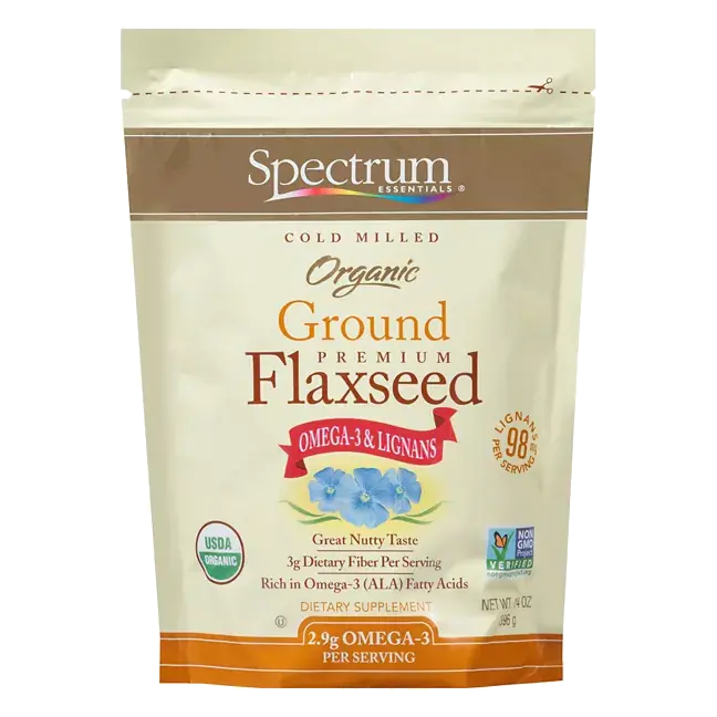 Cold Milled Organic Ground Premium Flaxseed Dietary Supplement