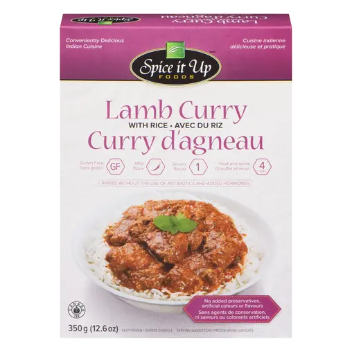 Spice It Up Frozen Dinners Lamb Curry With Rice 350 g