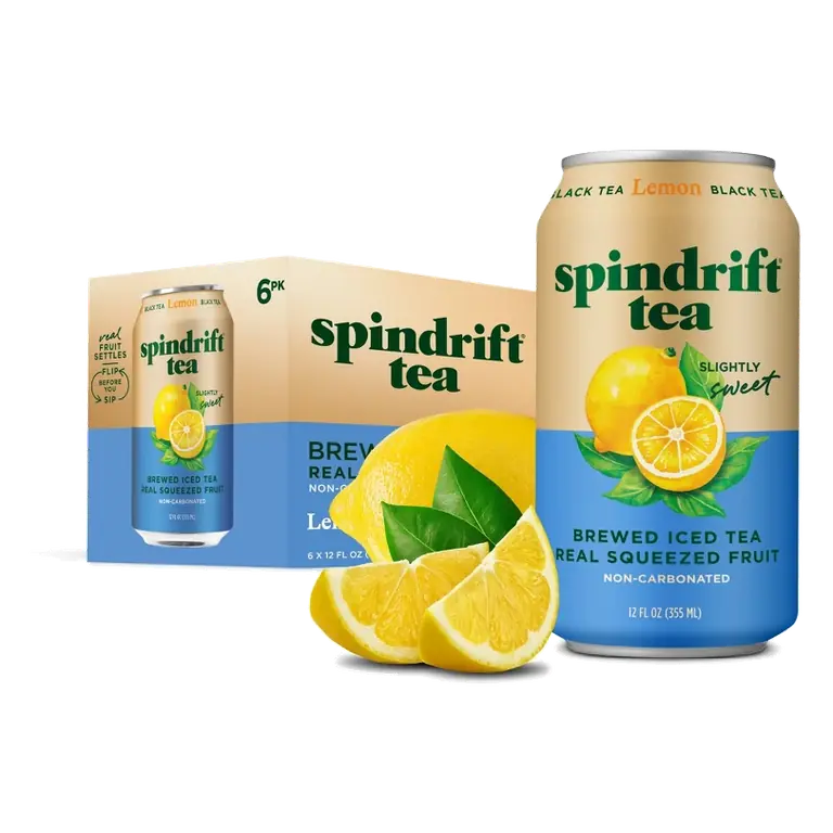 Spindrift Lemon Black Tea, 6pk/12 fl oz Cans