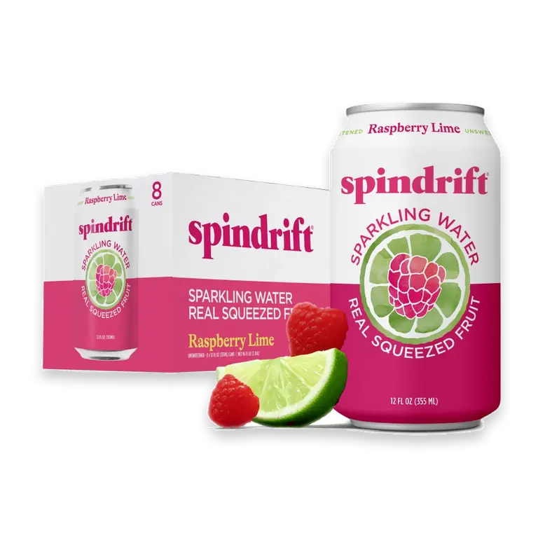 Raspberry Lime Sparkling Water 8pk