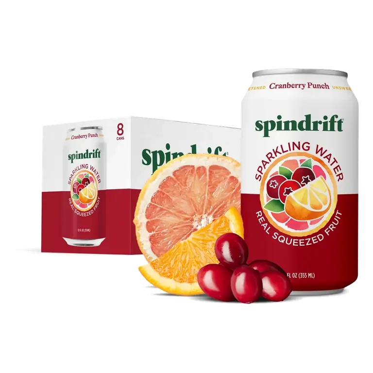 Spindrift Cranberry Punch Sparkling Water, 8pk/12 fl oz