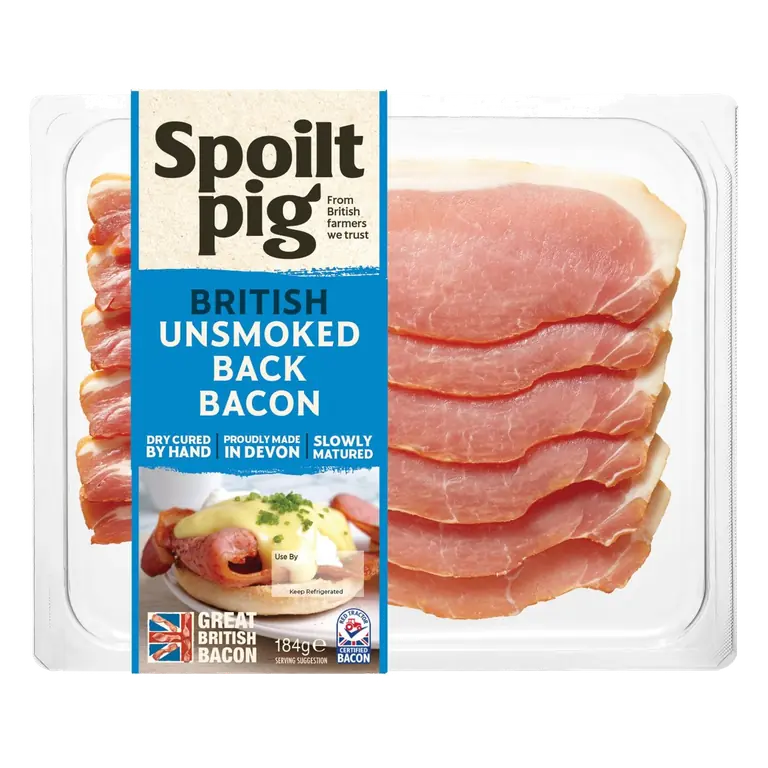 Unsmoked Dry Cured Back Bacon Rashers