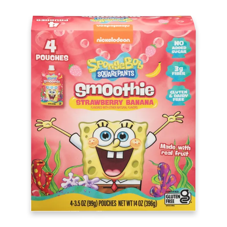 Strawberry Banana Kids Smoothie Pouches