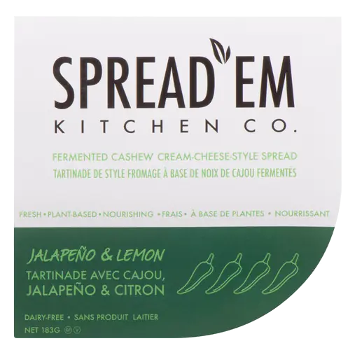 Dairy-Free Cashew Cheese Spread Jalapeño & Lemon 183 g