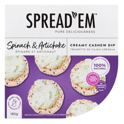 Dairy-Free Creamy Cashew Dip Spinach & Artichoke 185 g