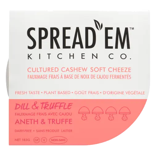 Spread'em Fermented Cashew Cream Cheese Dill Pickle & Truffle 183 g