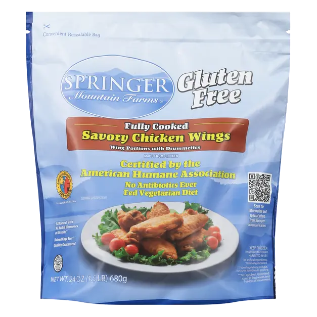 Gluten Free Savory Chicken Wings Frozen