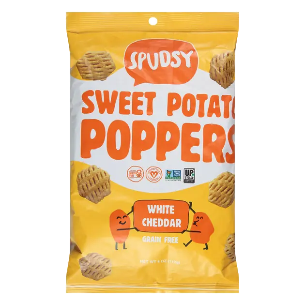 Spudsy Sweet Potato Poppers, Grain Free, White Cheddar