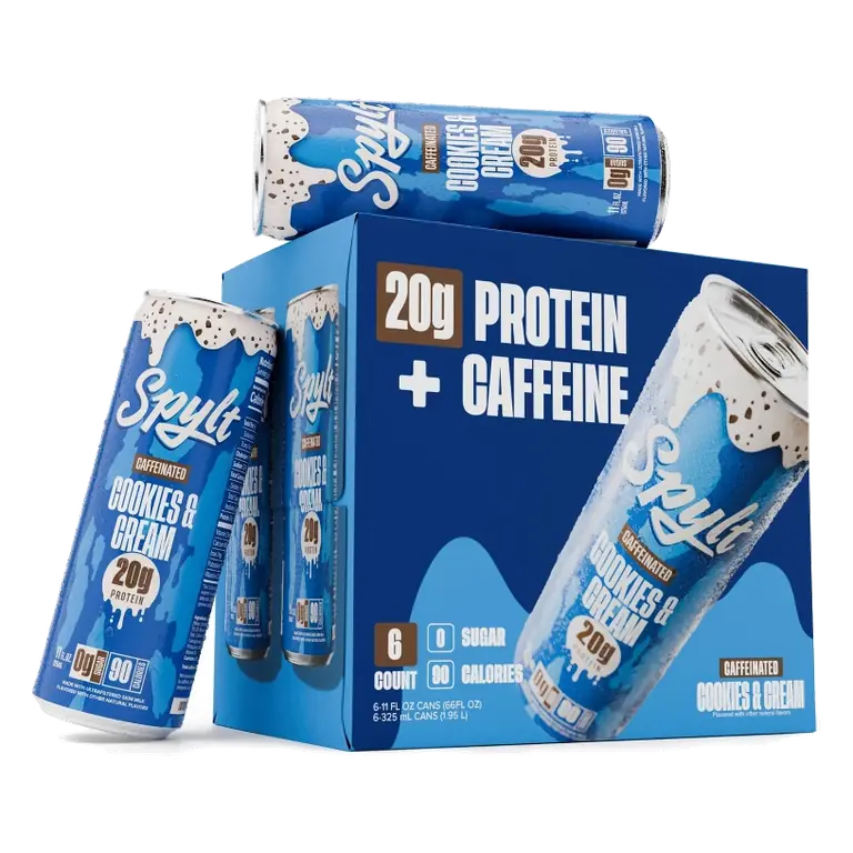 Spylt Caffeinated 20G High Protein Cookies & Cream Shake, 6pk/11 fl oz