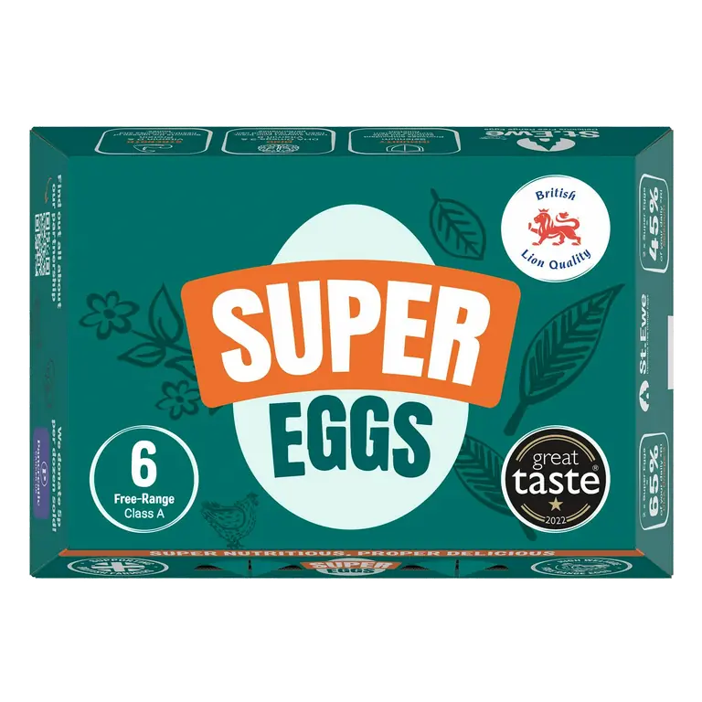 Free Range Super Eggs x6 288g
