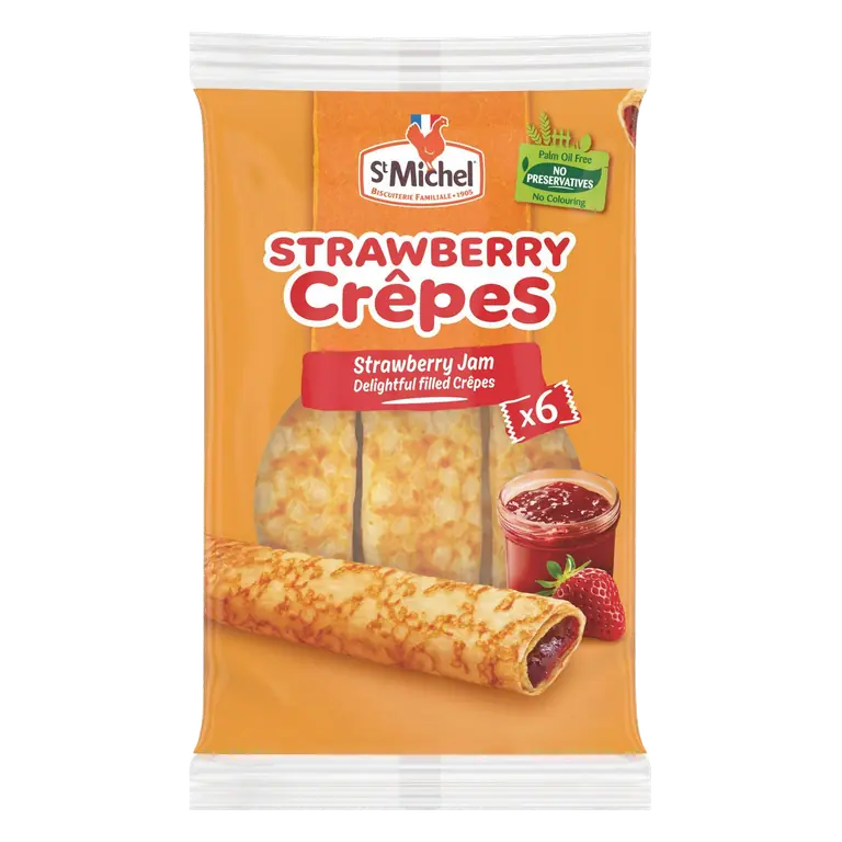 6 x Strawberry Crepes 180g
