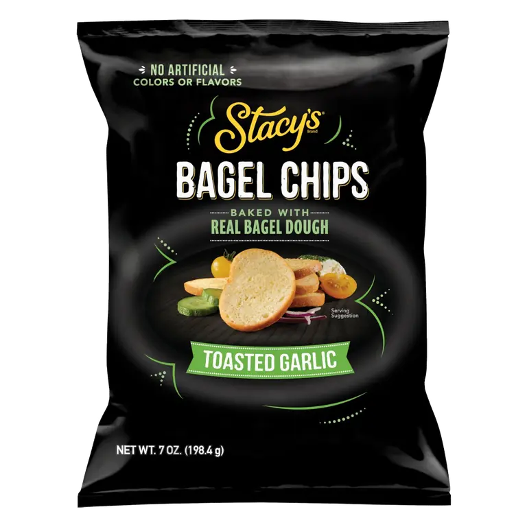 Bagel Chips Toasted Garlic No Artificial Colors or Flavors
