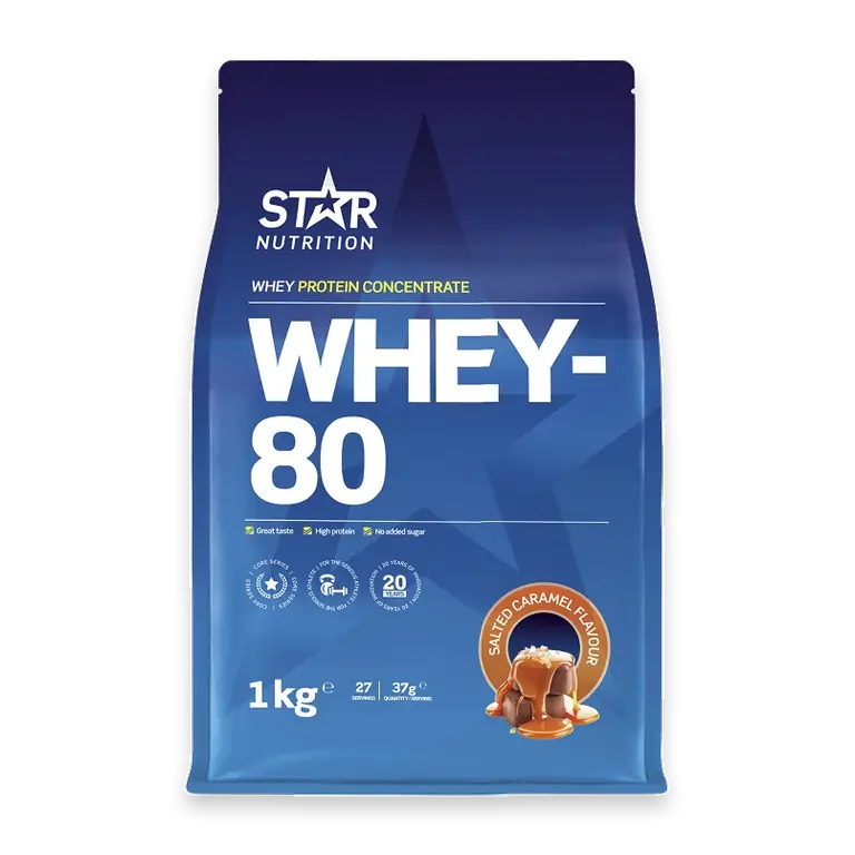 Proteintillskott Whey-80 Salted Caramel 1kg