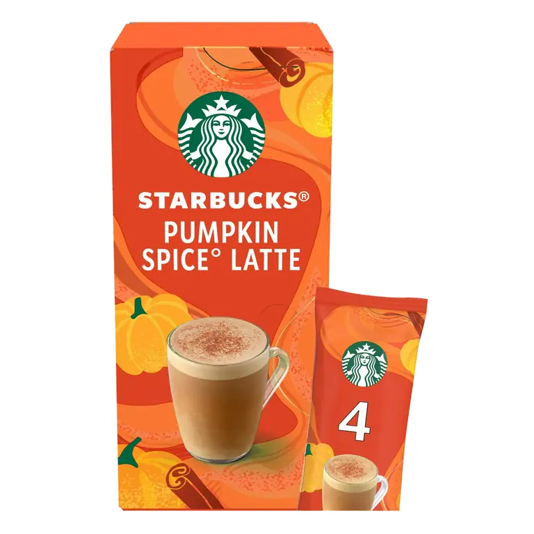 4 x 24g Pumpkin Spice Latte Instant Coffee Sachets, Limited Edition