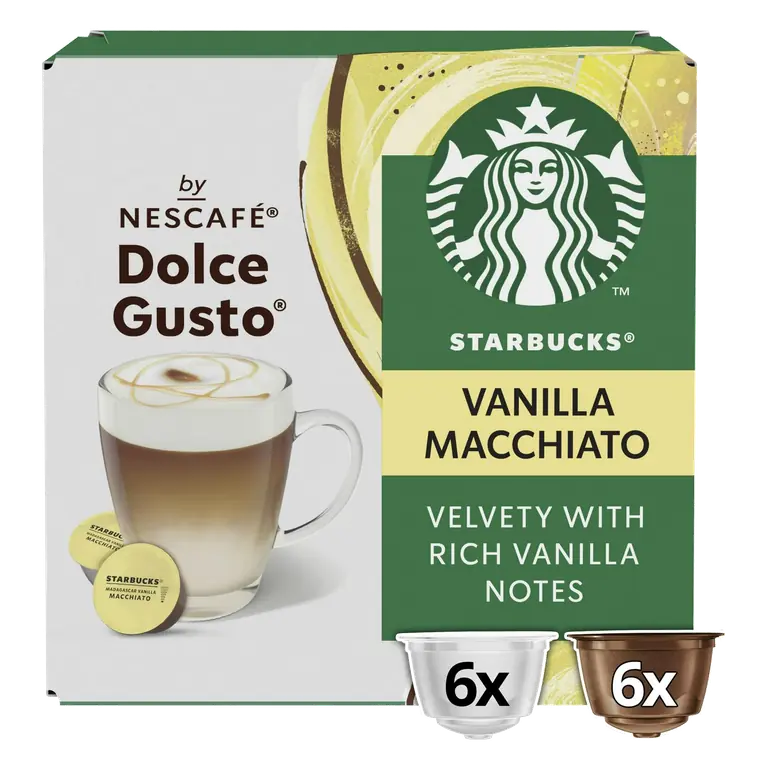 by Nescafé Dolce Gusto 12 x Madagascar Vanilla Macchiato Coffee Pods (6 Servings)