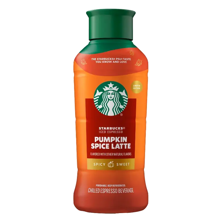 Starbucks Iced Pumpkin Spice Latte Espresso Beverage, 40 fl oz