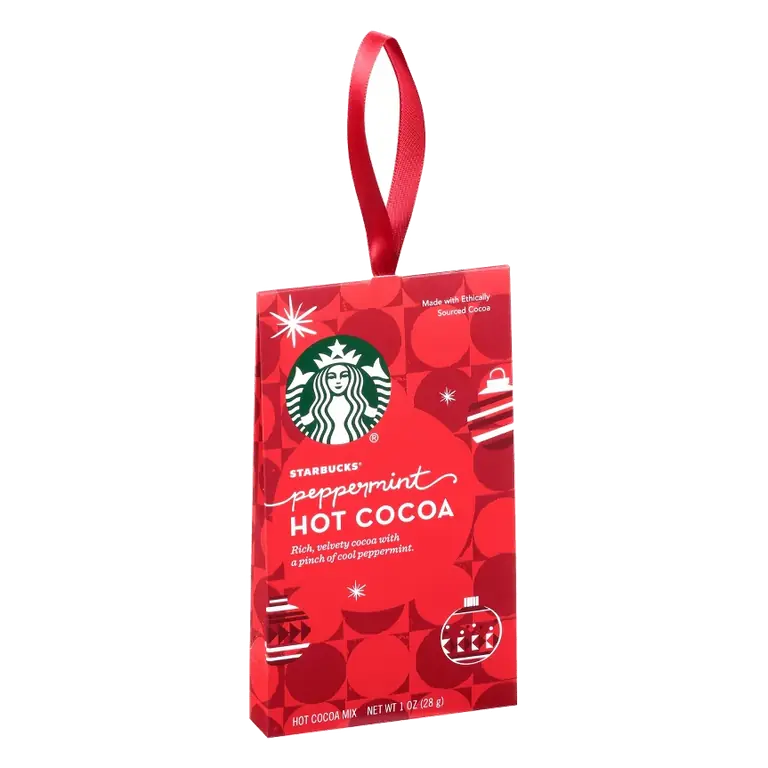 Starbucks Peppermint Hot Cocoa Mix Ornament, 1oz: Christmas, Hanukkah, Cocktail Party