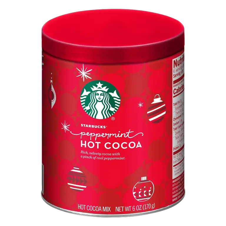 Starbucks Peppermint Hot Cocoa Mix Tin, 6oz