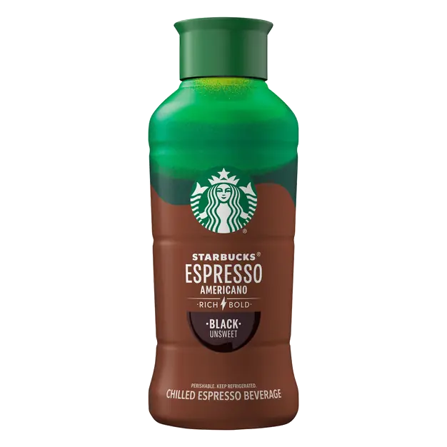 Unsweet Black Espresso Americano Chilled Beverage Refrigerated