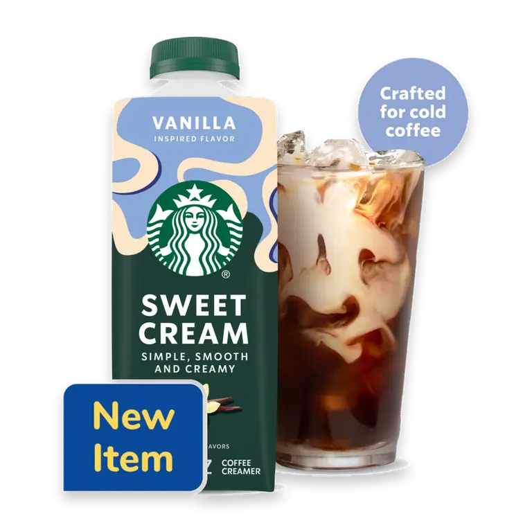 Vanilla Flavored Sweet Cream Creamer Perfect for Cold Brew & Iced Coffee
