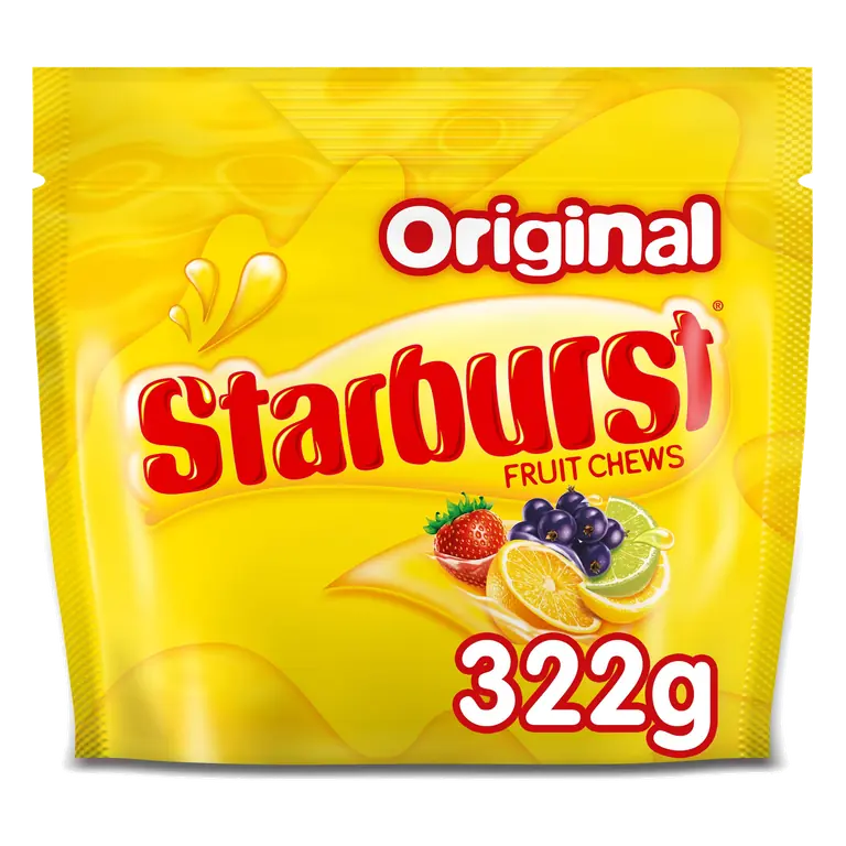 Starburst Vegan Chewy Sweets Fruit Flavoured Sharing Pouch Bag 322g