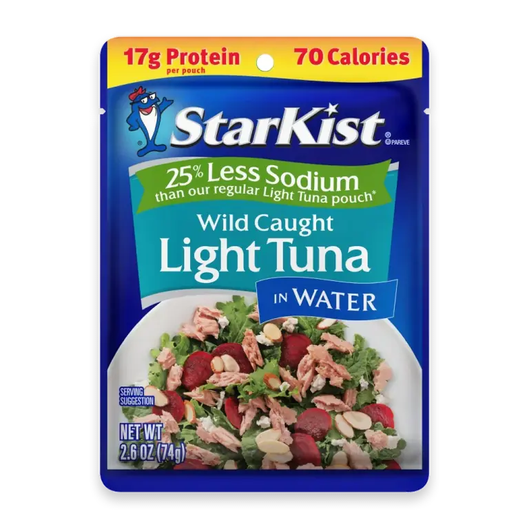 25% Less Sodium Wild Caught Light Tuna in Water Pouch