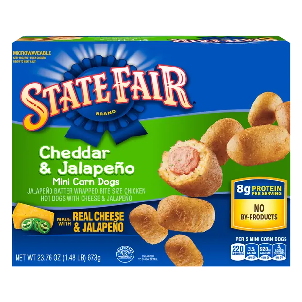 Jalapeno & Cheddar Mini Corn Dogs - apx 35 ct Frozen