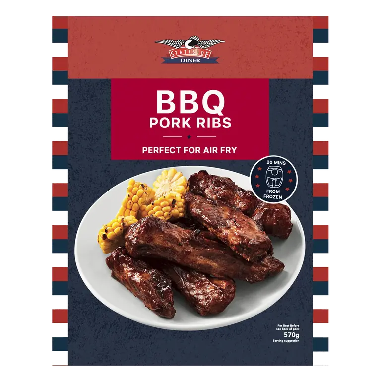 Stateside Diner BBQ Pork Ribs 570g