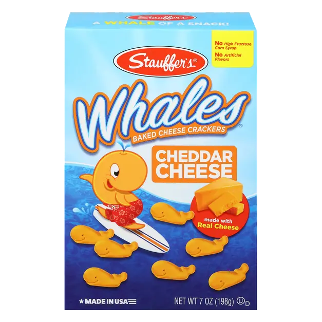 Whales Cheddar Cheese Crackers