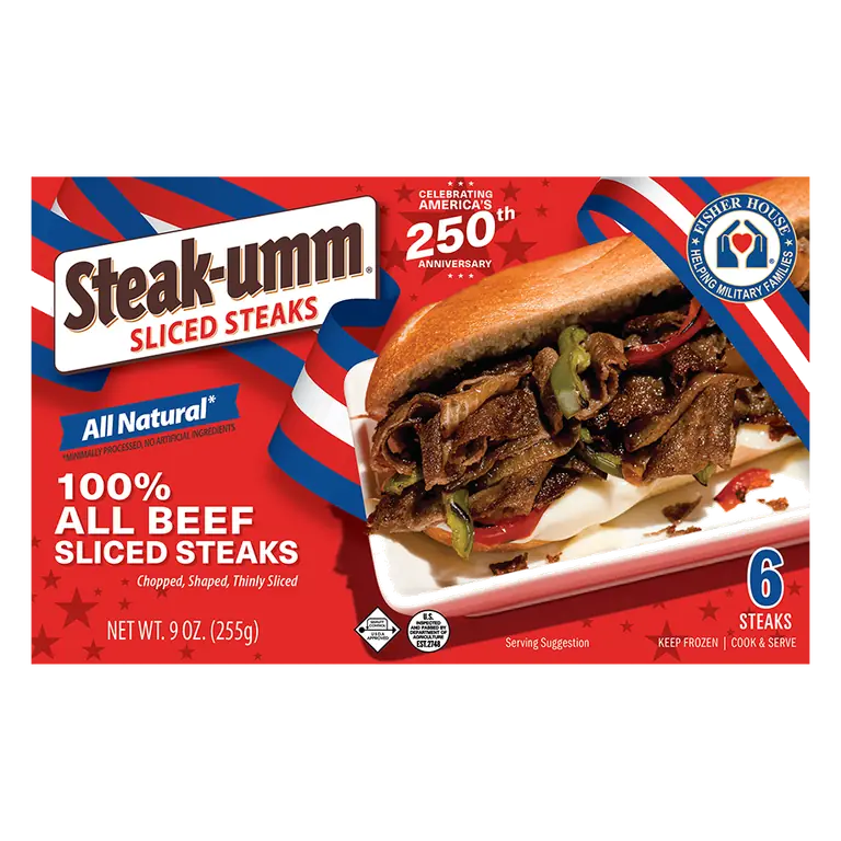 100% All Beef Sandwich Sliced Steaks