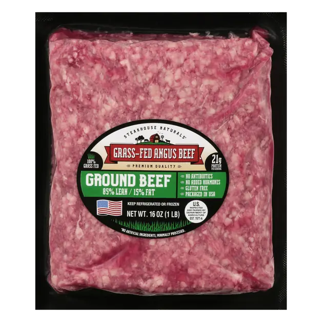 Grass-fed 85% Lean 15% Fat Angus Ground Beef Fresh