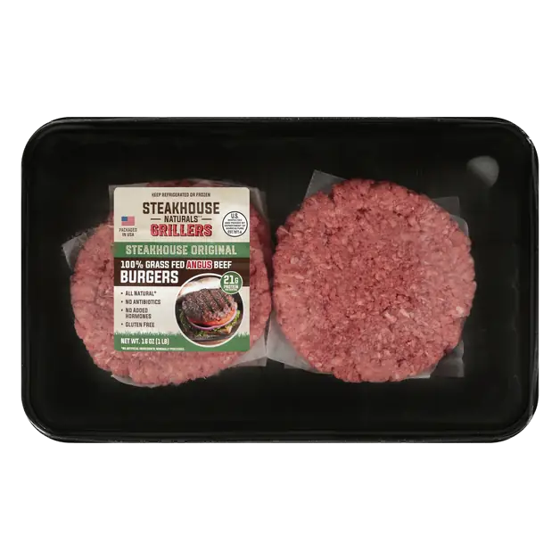 Grillers 100% Grass-fed Angus Beef Burgers - 4 ct