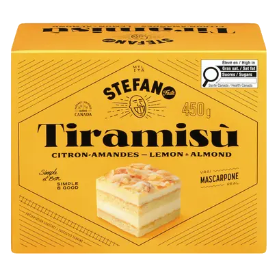 Stefano Tiramisu Lemon Almond 450 g (frozen)