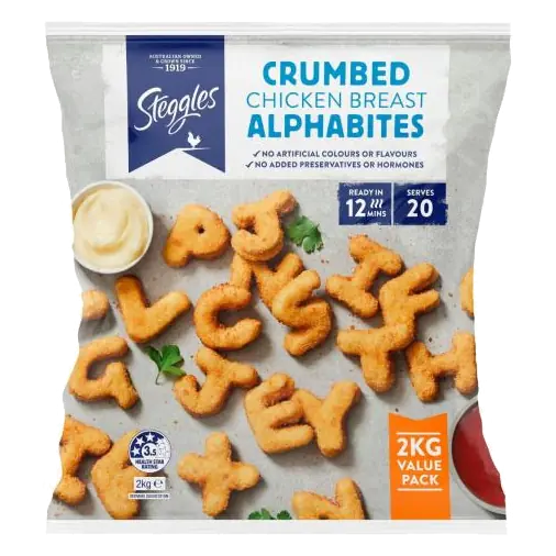 Crumbed Chicken Alphabet Nugget