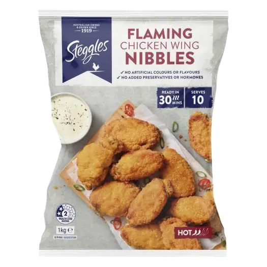 Frozen Flaming Chicken Wing Nibbles