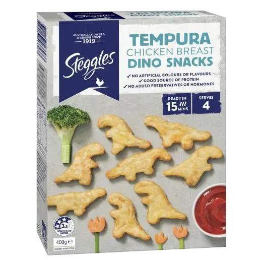 Frozen Tempura Chicken Breast Dino Snacks
