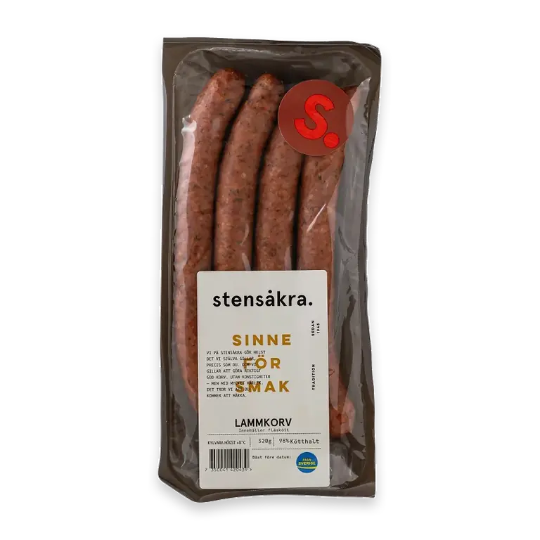 Lammkorv 98% Kötthalt 320g