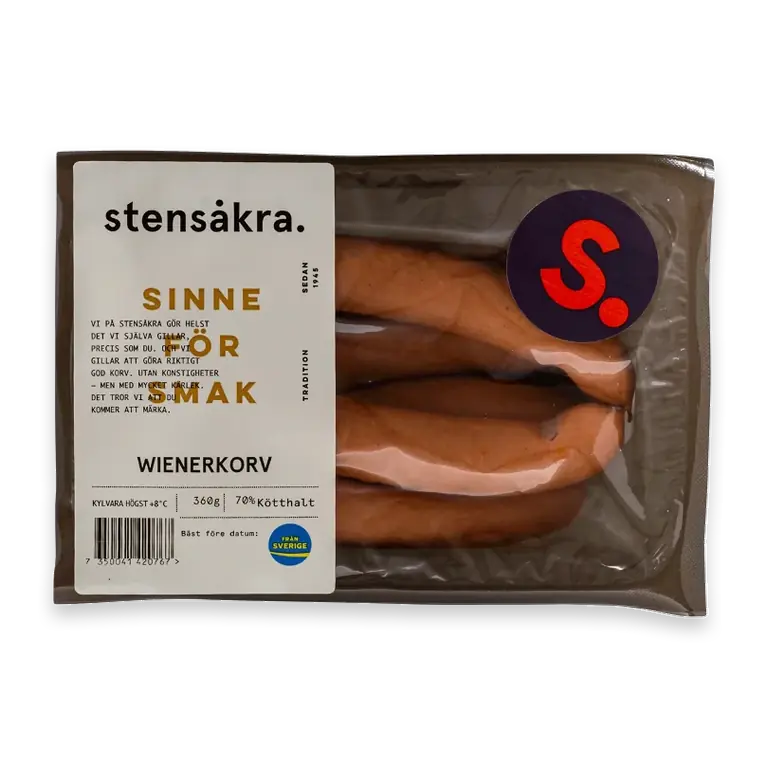 Wienerkorv 70% Kötthalt 360g