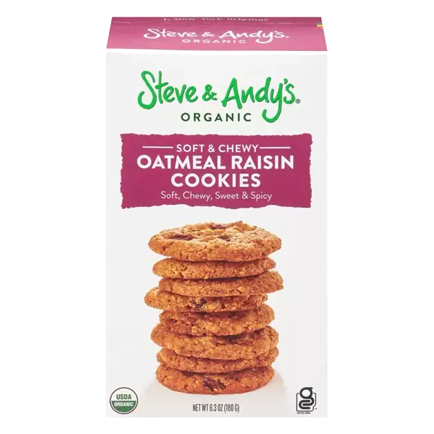 Cookies, Organic, Oatmeal Raisin, Soft & Chewy