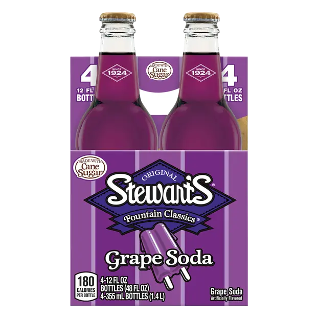 Fountain Classics Grape Soda Made with Cane Sugar - 4 pk
