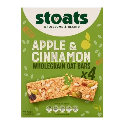 4 Apple & Cinnamon Porridge Oat Bars