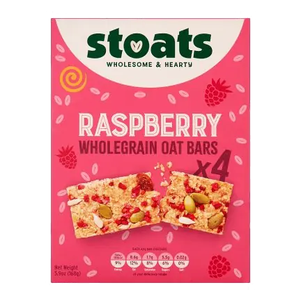 4 Raspberry & Honey Porridge Oat Bars