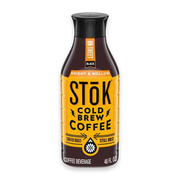 Bright & Mellow Black Unsweetened Cold Brew Coffee Bottle