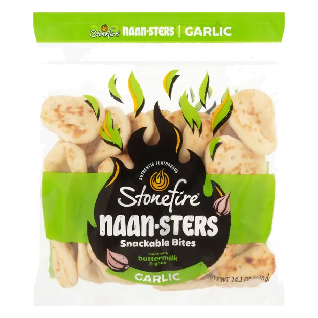 Garlic Naan-Sters Snackable Bites