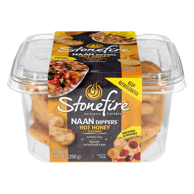 Hot Honey Flavored Naan Dippers Refrigerated