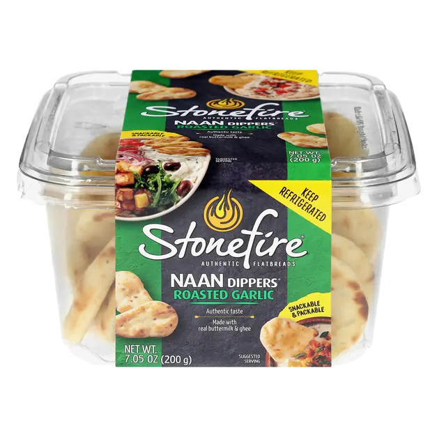 Roasted Garlic Naan Dippers Refrigerated